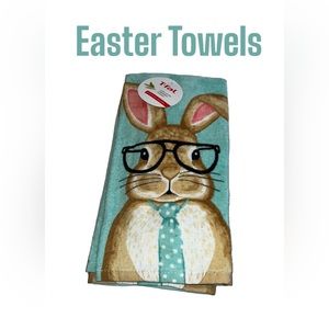 T-Fal Set Of 2 Easter Bunny 🐰 Kitchen Towels NWT